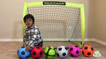 Learn Colors with Balls for Children, Toddlers, and Babies! Colours for Kids with Soccers Balls