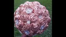 DIY How to make Your Own Brooch Bridal Bouquet Fabric Flowers No Wires Easy