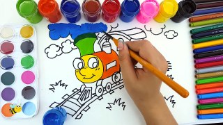 Coloring Pages for Kids to learn colors w Thomas & Friends - How to draw Thomas The Train for Kids