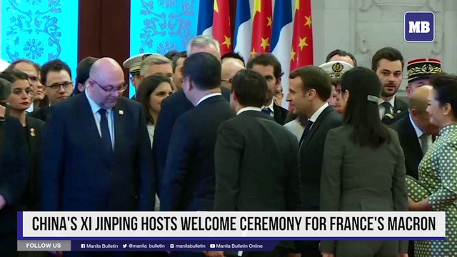 China's Xi Jinping hosts welcome ceremony for France's Macron