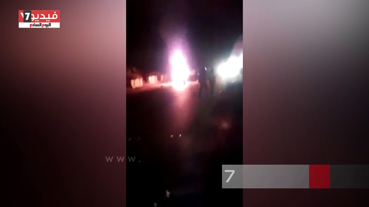 قارئ يشارك بفيديو لحريق سيارة على الطريق الدولى الساحلى فى الإسكندرية