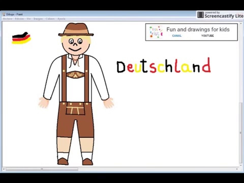 How to draw a German child - Nursery rhymes