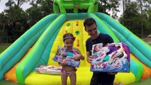 BEST WATER SLIDE MIX LITTLE TIKES Biggest Slide Pool Family Fun Biggest Surprise Balloons Toys