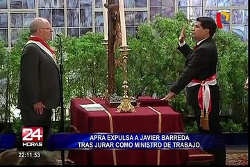 Apra expulsó a Javier Barreda tras juramentar como ministro del presidente Kuczynski