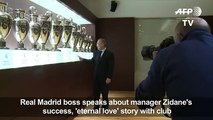 Real Madrid boss Perez lauds manager Zidane for team leadership