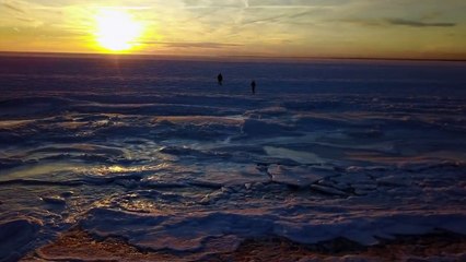 Entire Ocean Frozen, CRAZY! (Drone View)