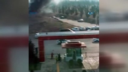 Başkent'te korkutan yangın kamerada