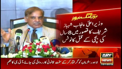 Shehbaz Sharif takes notice of Zainab's murder