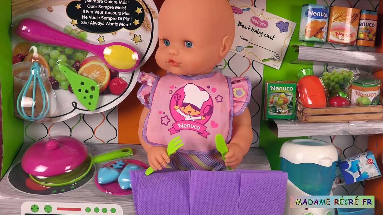 Nenuco Chef De Bebe Coffret Repas Baby Doll Kitchen Cooking Toys Video Dailymotion