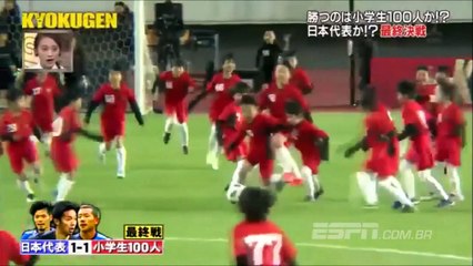 Children vs 3 football players (Japan)