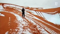 Voila à quoi ressemble la neige au Sahara