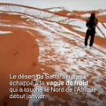 Les dunes du Sahara recouvertes de neige