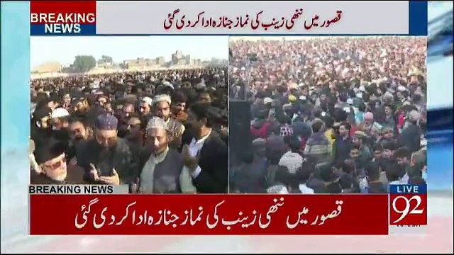 Tahir ul Qadri offered funeral prayers of Zainab and Media Talk in Kasur - 10th January 2018