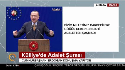Cumhurbaşkanı Erdoğan Batı'yı işaret ederek "Bunlarda adalet yok" dedi ve ekledi