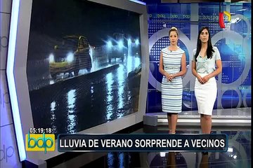 Lluvia de verano sorprende a vecinos durante la madrugada
