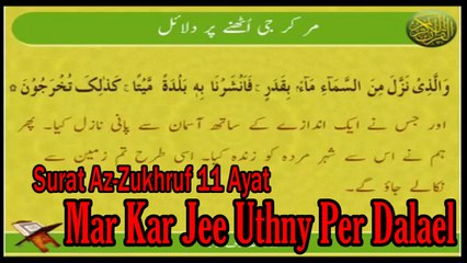 Mar Kar Jee Uthny Per Dalael | Surat Az-Zukhruf 11 | Ayat | HD Video