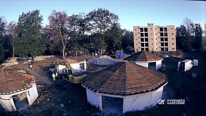 Timelapse sur la construction de l'éco-quartier La Verderie à Lons