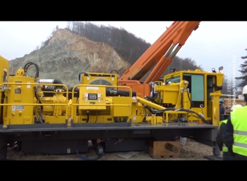 U RBM-u u toku montaža nove bušilice, 10. januar 2018 (RTV Bor)