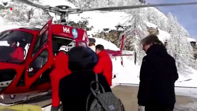 Evacuados en helicóptero a turistas atrapados por la nieve en Suiza