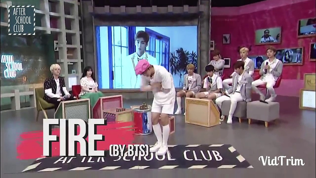 Boy group dancing to other boy group