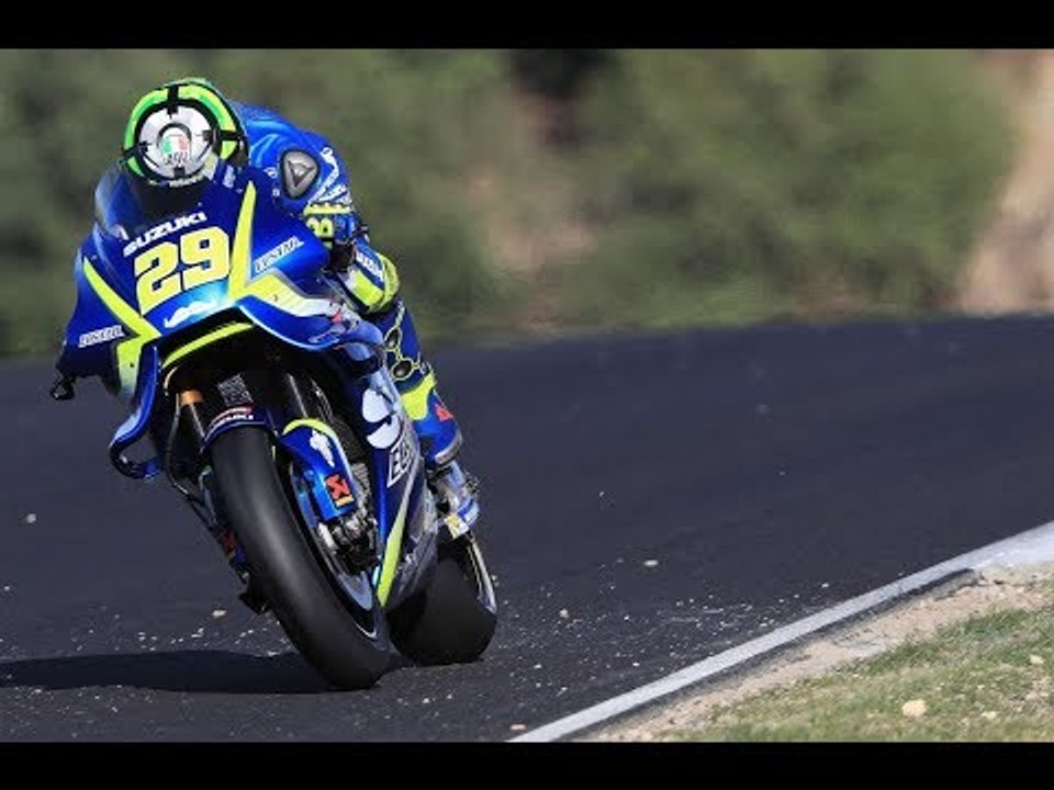 Andrea Iannone tests Suzuki GSX-RR