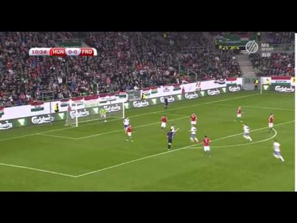 Roaldur Jacobsen gólja Magyarország ellen !!!! - Magyarország - Feröer Szigetek 0-1 2015 EB