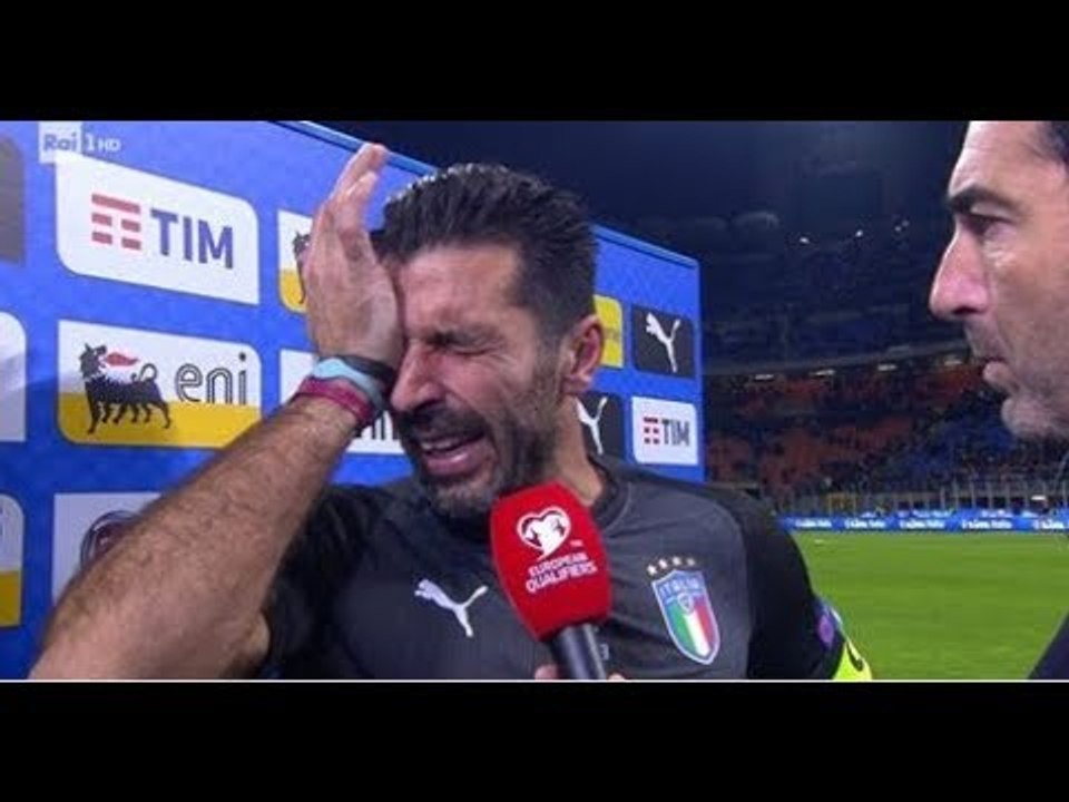 Gianluigi Buffon Cry Interview - Italy vs Sweden 0-0 13/11/2017