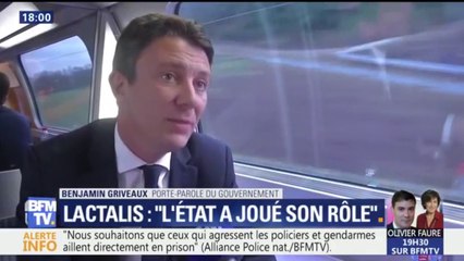 Lactalis: "L’Etat a pleinement joué son rôle", estime Benjamin Griveaux