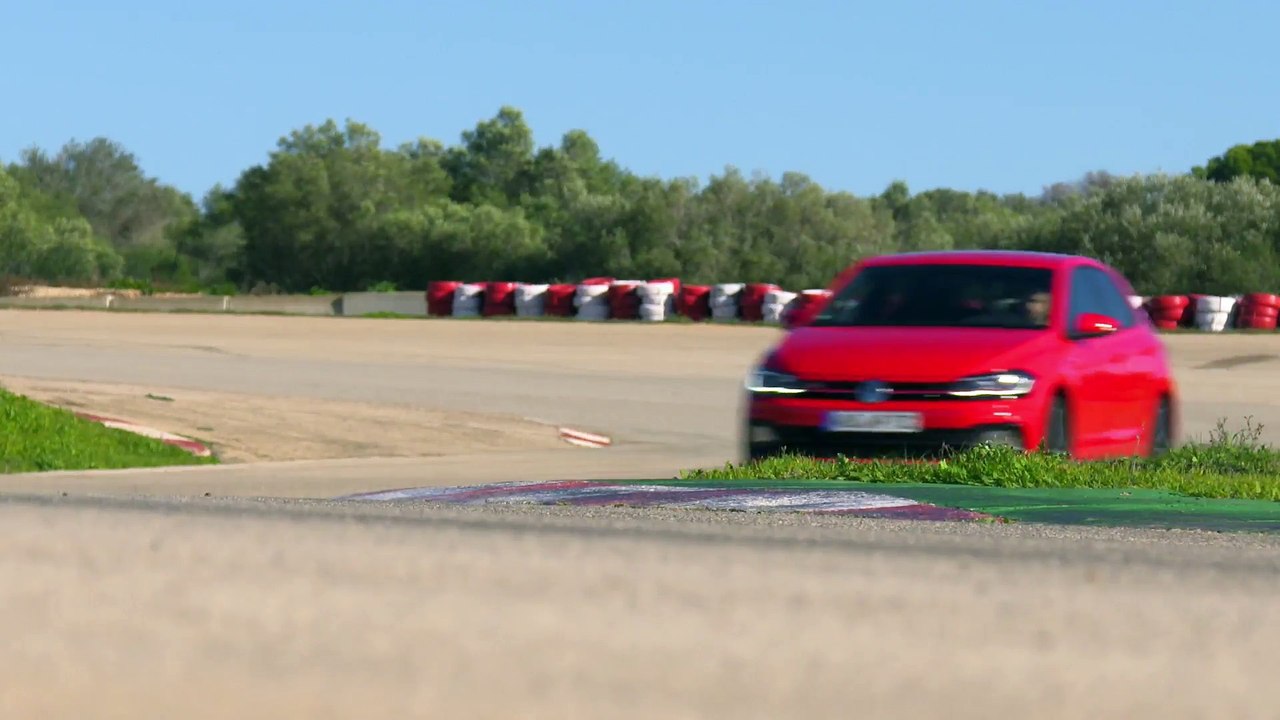 Volkswagen Polo GTI Driving on the race track