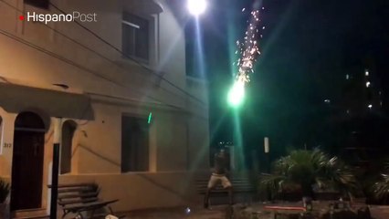 Chicos decidieron enfrentarse en un duelo de fuegos artificiales