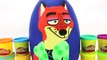 Disney Zootopia Giant Play Doh Surprise Egg with Nick Wilde Judy Hopps And More Zootopia Toys