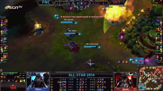 [GER] LoL All-Star Paris 2014 - Fnatic vs SKT T1 K - Groupstage