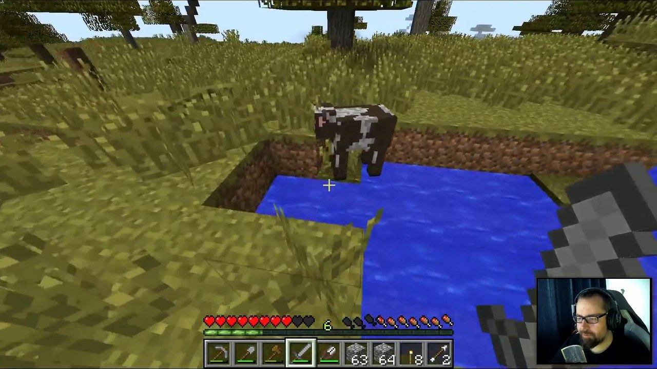 Minecraft (#2) Kurczaki, krowy i drzewo
