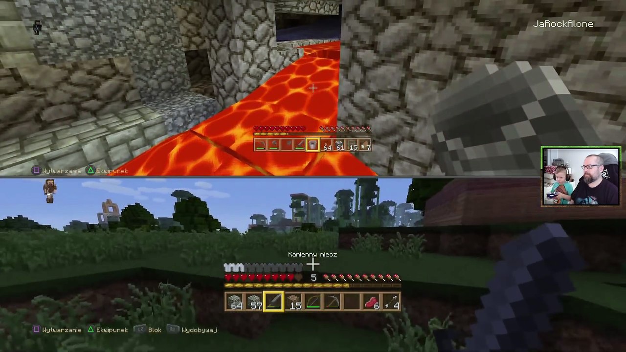 Minecraft z Mikołajem (S01E12) Krowa (PS4 - split-screen)
