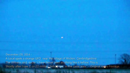 UFO Sighting England OVNI -  Clear UFO footage filmed in Cambridgeshire UK.