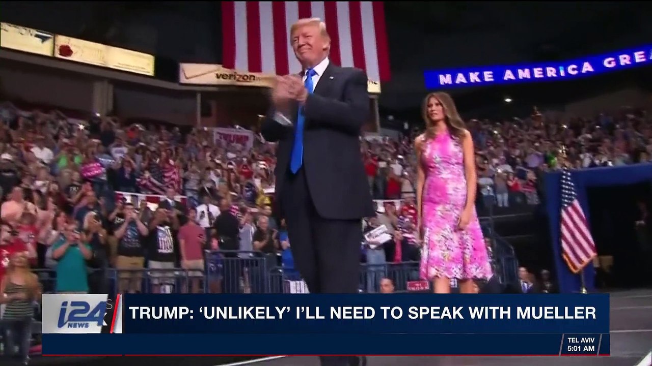 i24NEWS DESK | Trump: 'unlikely' I'll need to speak with Mueller | Wednesday, January 10th 2018