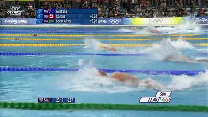 Phelps and Team USA break the 4x100m Freestyle World Record at Beijing 2008 _ Throwback Thu