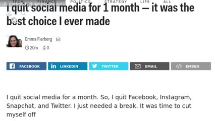 What It's Like To Quit Social Media
