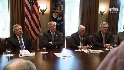 President Trump Meets with Bipartisan Members of the Senate on Immigration