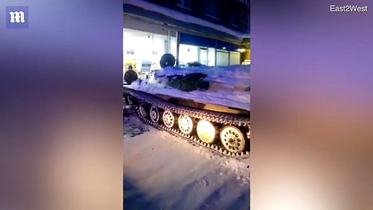 Drinker steals armoured vehicle to ram raid shop for more booze