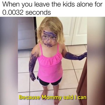 Quand tu laisses ta fille seule avec un stylo pendant 10 min