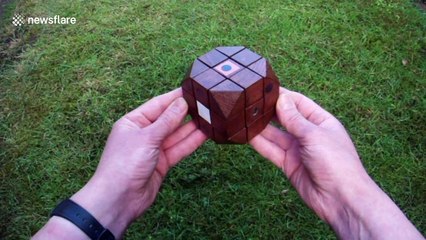 Man builds replica of original Rubik's Cube wooden prototype