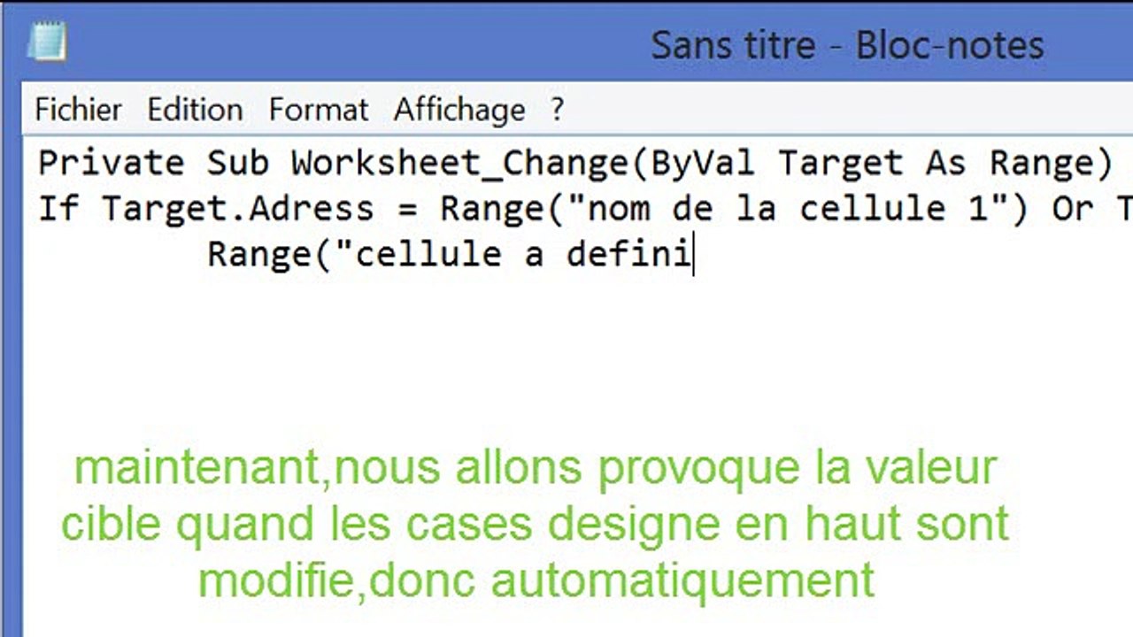 tuto valeur cible