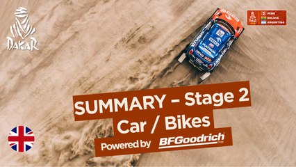 Summary - Car/Bike - Stage 2 (Pisco / Pisco) - Dakar 2018