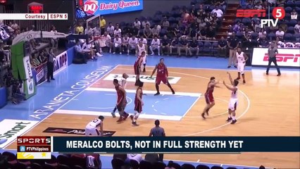 Meralco bolts, not in full strength yet