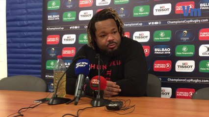 Manny Edmonds et Mathieu Bastareaud après la victoire bonifiée du RCT face à Trévise