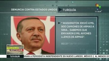 Presidente turco denuncia a EE.UU de enviar armas a Siria