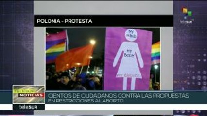 Protestan en Polonia contra propuestas para restringir el aborto