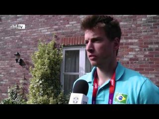 Neto feliz com a estreia pela Seleção