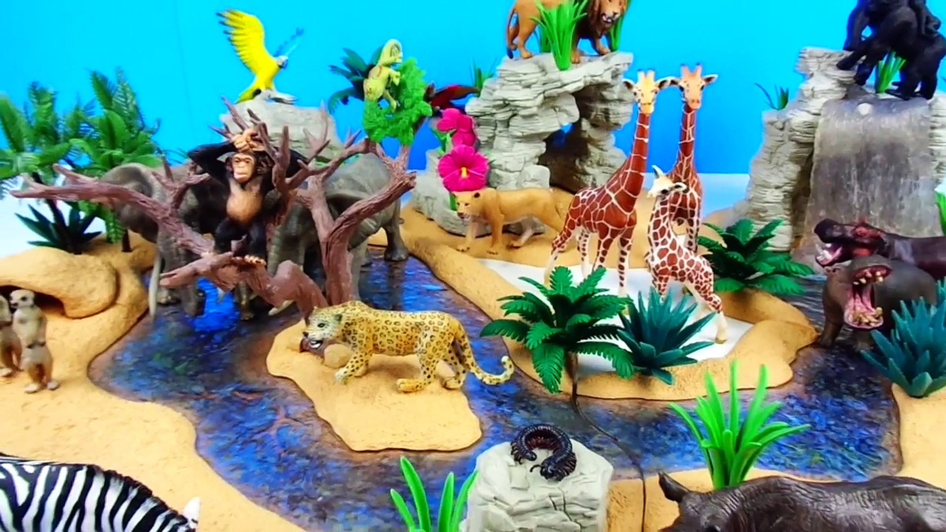 Wild Zoo Animals Safari Adventure - Learn Animal Names with Schleich Toys  for Kids - video Dailymotion
